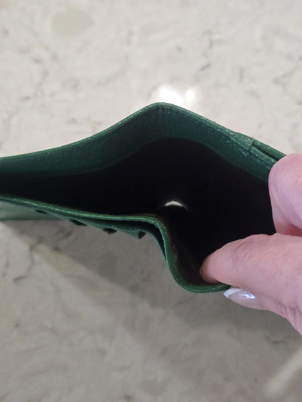 Gucci Green Leather Wallet with Silver G-Clasp